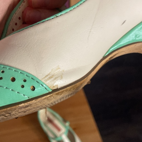 Turquoise bait footwear kitten heels - Picture 4 of 5